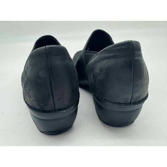Merrell Womens Emma Clogs Shoes Size 8.5 Black Leather Comfort Slip-On Classic - Picture 8 of 13